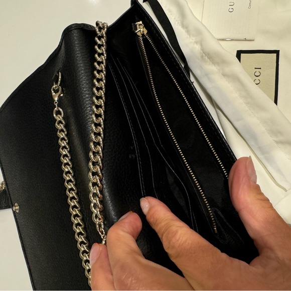 💯% AUTHENTIC GUCCI Soho wallet on Chain bag - Picture 10 of 13